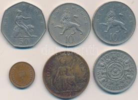 Nagy-Britannia 1967-1971. 1/2p-2Sh (6xklf) T:vegyes Great Britain 1967-1971. 1/2 Penny - 2 Shillings (6xdiff) C:mixed