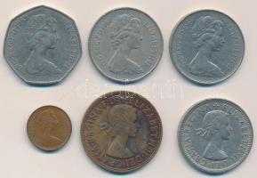 Nagy-Britannia 1967-1971. 1/2p-2Sh (6xklf) T:vegyes
Great Britain 1967-1971. 1/2 Penny - 2 Shillings...