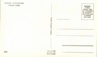 Parád, Üveggyár, csiszoló műhely