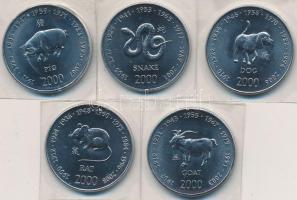 Szomália 2000. 10Sh kínai állatövi jegyek (5x) T:BU
Somalia 2000. 10 Shillings the Chinese Zodiac si...