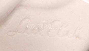 Lux Elek (1884-1941): Fésülködő akt. Fehér mázas kerámia, jelzett, alján monogram és dátum (1954), a...