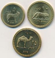 Darfúr 2008. 5D+10D+25D fantáziaveretek T:1 Darfur Sultanate 2008. 5 Dinars + 10 Dinars + 25 Dinars fantasy coins C:Unc