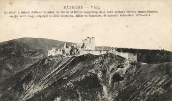 Csejte, Cachtice; Bárthory várrom, Lampl Gyula kiadása / castle ruins