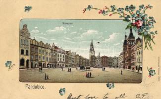Pardubice, Námestí / square Emb. litho (EK)