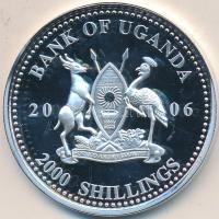 Uganda 2006. 2000Sh Ag "A labdarúgás halhatatlanjainak csarnoka - Olaszország 2000-es évek / Paolo Maldini" T:PP tanúsítvánnyal Uganda 2006. 2000 Shilling Ag "Hall of Fame of football - Italy 2000s / Paolo Maldini" C:PP  With certificate