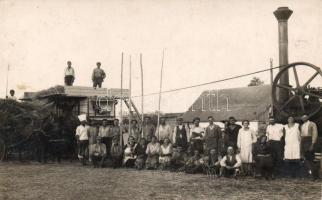 Mezőtúr, Gőzgépes cséplés - 2 db fotólap / photos