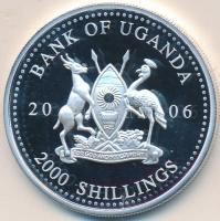 Uganda 2006. 2000Sh Ag "A labdarúgás halhatatlanjainak csarnoka - Belgium 1980-as évek / Eric Gerets" T:PP  Uganda 2006. 2000 Shilling Ag "Hall of Fame of football - Belgium 1980s / Eric Gerets" C:PP