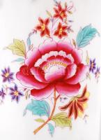 Herendi aranyozott szélű virágmintás porcelán váza, hibátlan, jelzett, m: 35 cm