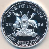 Uganda 2006. 2000Sh Ag "A labdarúgás halhatatlanjainak csarnoka - Olaszország 1980-as évek / Claudio Gentile" T:PP Tanúsítvánnyal Uganda 2006. 2000 Shilling Ag "Hall of Fame of football - Italy 1980s / Claudio Gentile" C:PP With certificate