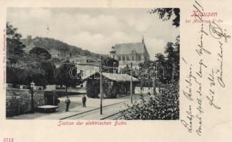 Klausen bei Mödling, Station der elektrischen Bahn / railway station