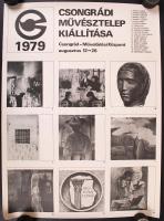1979-2010 Különféle képzőművészeti kiállítások plakátjai, egyik korábban hajtogatva, most mind teker...