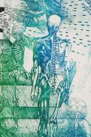 Rádóczy Gyarmathy Gábor (1943): Röntgen, jelzett, tekercsben, 65x96 cm