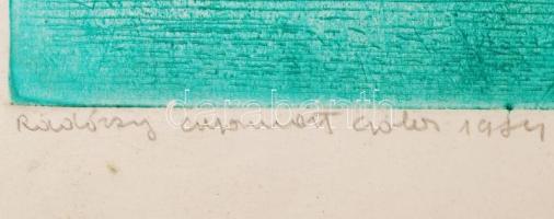 Rádóczy Gyarmathy Gábor (1943): Röntgen, jelzett, tekercsben, 65x96 cm