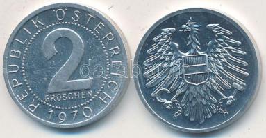 Ausztria 1970-1971. 2Gr Al (2x) T:PP Austria 1970-1971. 2 Groschen Al (2x) C:PP