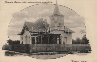 Budapest III. Rómaifürdő, Berczik István miniszteri számtanácsos nyaralója