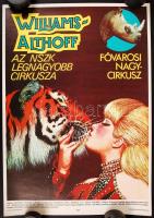 cca 1970-1981 Fővárosi Nagycirkusz műsorait reklámozó plakátok tekercsben, 4 db plakát, 42x30 cm