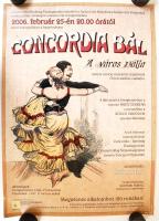 2006 Concordia Bál Kőszegen, plakát tekercsben, 59x42 cm