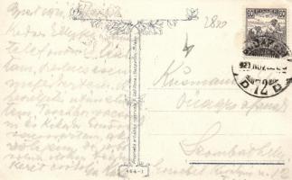 Woman with dogs, Italian art postcard Anna & Gasparini s: T Corbella (EK)