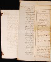 cca 1700-1900 Nagy régi okmány és nyomtatvány tétel sok átnézni való és megfejtendő okmánnyal, régi ...