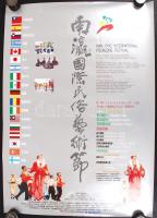 1998 Nan Ying International Folklore Festival (China), angol és kínai nyelvű plakát, illusztrálva, tekercsben, 88x62 cm / 1998 Nan Ying Folklore Festivel (China)