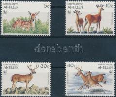 WWF: Szarvasok sor + 4 db FDC, WWF: Deers set + 4 FDC