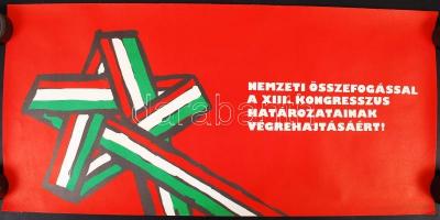 1987 Éljen május 1. és még további 5 jelmondat a felvonulók számára, 6 db szalagplakát tekercsben, 6...