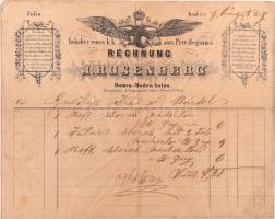 1857 Arad női ruhaszalon számla / 1857 Arad Female clothes invoice