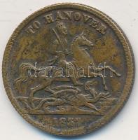 Nagy-Britannia 1867. "Viktória királynő / Hannover 1837" réz zseton T:2 Great-Britain 1867. "Queen Victoria / To Hanover 1837" copper jeton C:XF