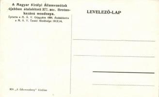 MÁV 377. sor. Brotan-kazánú mozdony / Hungarian State Railroad Co. locomotive (slightly wet corner)