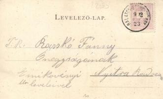 1899 Keszthely, Katolikus főgimnázium, Sujánszky József kiadása