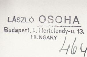 1933 Osoha László: Dunai hajós, vintage fotó, pecséttel jelzett, 18x16 cm