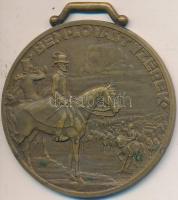 Berán Nándor (1889-1965) 1936. "Bem lovas tüzérek" egyoldalas bronz emlékérem füllel (46mm/30.1g) T:1- Hungary 1936. "Horse Artillery of Jószef Bem" unidace bronze medal. Sign: Nándor Berán (46mm/30.1g) C:AU HPII-355.