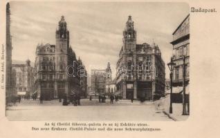 Budapest V. Klotild-paloták, az épülő Erzsébet híd; Ganz Antal