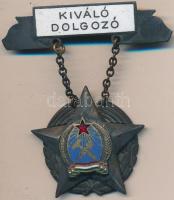 ~1950-1960. "Kiváló Dolgozó" zománcozott kitüntetés tokban (3x) + "Szocialista Brigád...