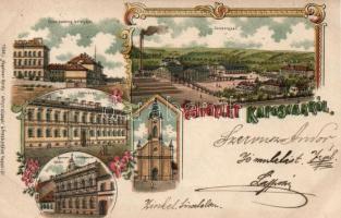 1898 Kaposvár, cukorgyár, laktanya; kiadó Hegelman Károly könyvkereskedése, litho