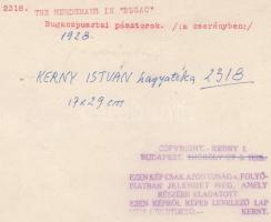 1928 Kerny István (1879-1963): Bugaczpusztai pásztorok a cserényben, vintage néprajzi fotó, szerzői ...