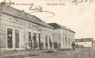 Rimaszécs, Stern József Vendéglő, szálloda, fűszer és vegyeskereskedés / restaurant, hotel, shop (fl)