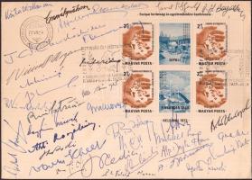 1973 Európai Biztonsági és Együttműködési Szervezet (EBESZ) külügyminiszterek találkozója FDC a résztvevő országok külügyminisztereinek saját kezű aláírásával /  1973 OSCE: Organization for Security and Co-operation in Europe meeting FDC with autograph signatures of participating ministers of foreign affairs
