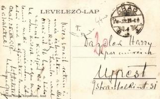 Arad, Andrássy tér, Lengyel Lőrinc bútorgyár, Polgári Takarékpénztár, Guttman és Berger üzlete, fény...