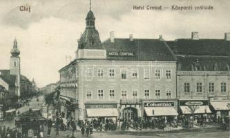 Kolozsvár, Cluj; Központi szálloda, üzletek / Hotel Central, shops (EB)