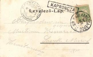 Kaposvár, Fő utca, Kéthelyi üzlete, Armuth Sándor kiadása, Art Nouveau