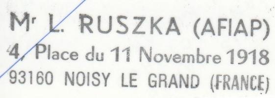 1975 Ruszka László(1936-): Párizs, Jacob utca, feliratozott, pecséttel jelzett vintage fotóművészeti...