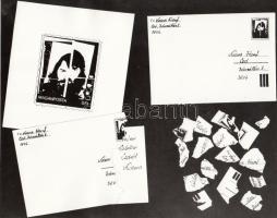 cca 1970-1980 Kozma József: Magánposta, feliratozott vintage fotóművészeti alkotás, 17x22 cm