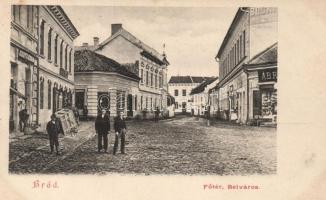 Brád, Fő tér, Ábrahám István üzlete / square, shop