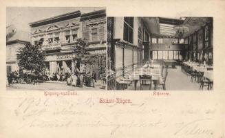 Szászrégen, Kapusy szálloda, Étterem belső / hotel, restaurant, interior