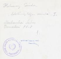 1963 Halvanyi Sándor: Felelősségteljes munka, feliratozott vintage fotóművészeti alkotás, 24x18 cm