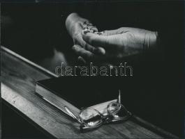 cca 1970-1980 Kresz Albert pecséttel jelzett, vintage fotóművészeti alkotása, 17x23 cm