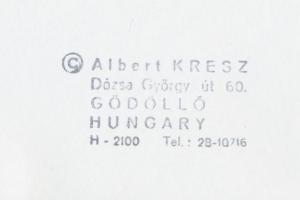 cca 1970-1980 Kresz Albert pecséttel jelzett, vintage fotóművészeti alkotása, 17x23 cm