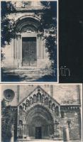 cca 1930-1940 A jáki templomról készült fényképek, 4 db fotó, 13x7 cm