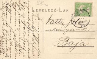 Lugos, Temesvíz, híd, Klein Miksa üzlete / river, bridge, shop